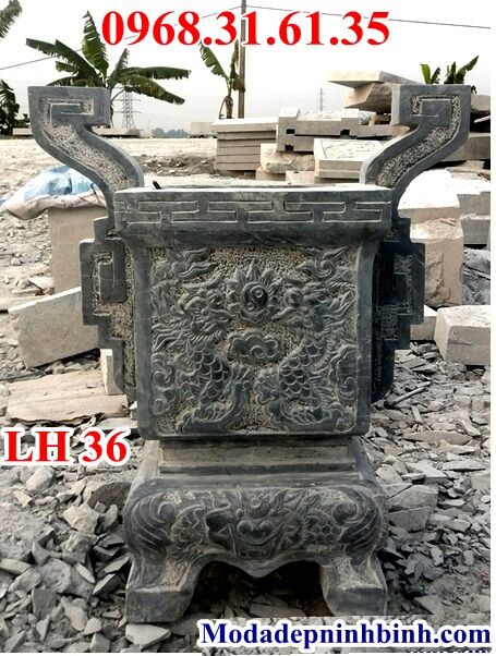 Lu-dinh-huong-da-vuong-036 Lư đỉnh hương đá vuông 036