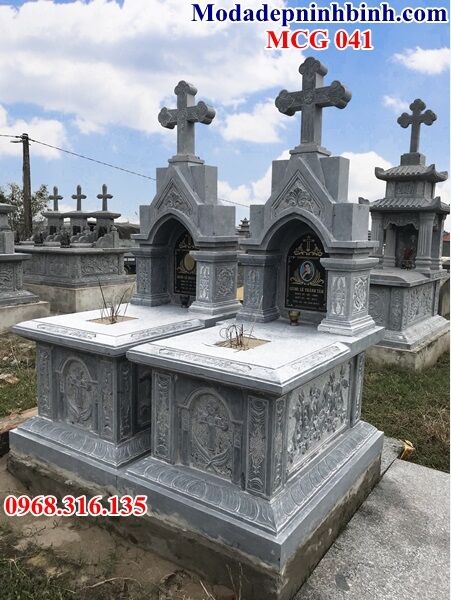Mo-da-dep-cong-giao-041 Mẫu lăng mộ đẹp thiên chúa giáo MCG 041