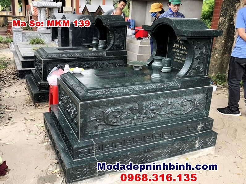 mau-mo-da-xanh-reu-thanh-tri-ha-noi-mkm-139 Mộ đá đơn giản mái vòm xanh rêu MKM 139