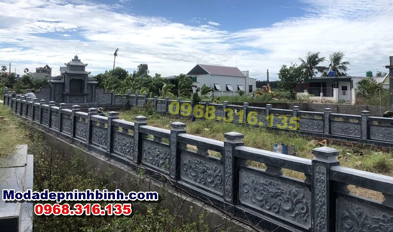 lan-can-hang-rao-da-khu-lang-diem-diem-thai-thuy-thai-binh Lan can hàng rào đá bao quanh khu lăng mộ gia đình dòng họ tại thị trấn Diêm Điềm, huyện Thái Thụy, tỉnh Thái Bình