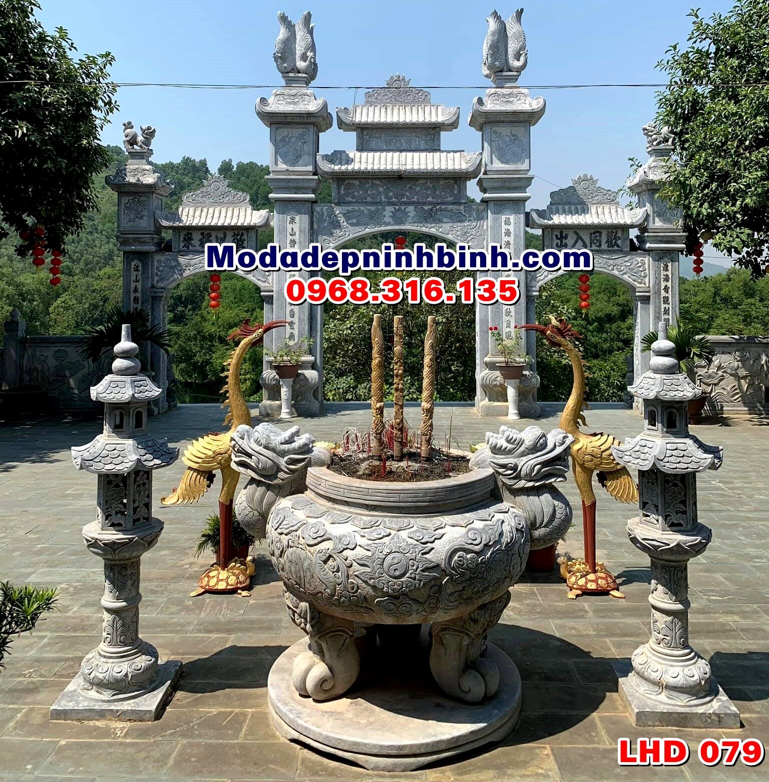 lu-huong-da-den-han-son-thanh-hoa Lư hương đá tại đền Mẫu Hàn Sơn Thanh Hóa LHD 079