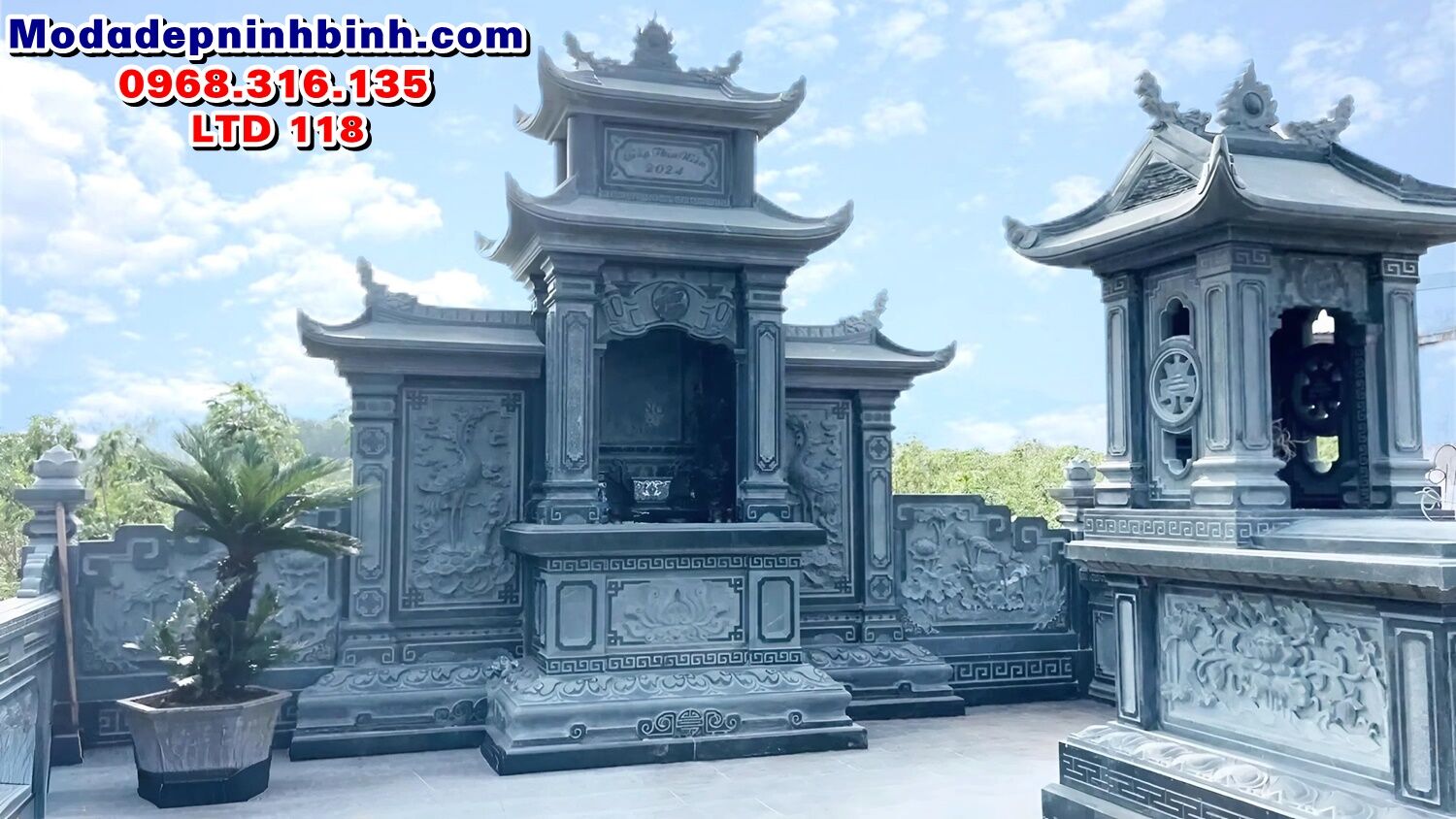 lang-tho-da-xanh-reu-ltd-118 Lăng thờ đá xanh rêu đẹp LTD 118