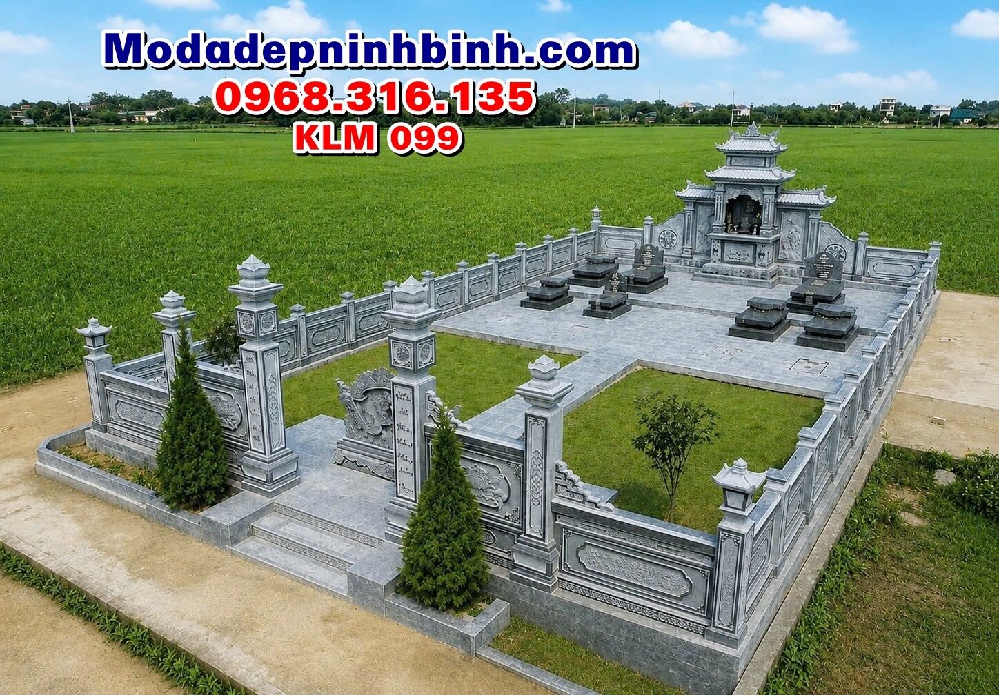 khuon-vien-khu-lang-mo-bang-da-xanh-den khuôn viên khu lăng mộ bằng đá xanh đen đẹp